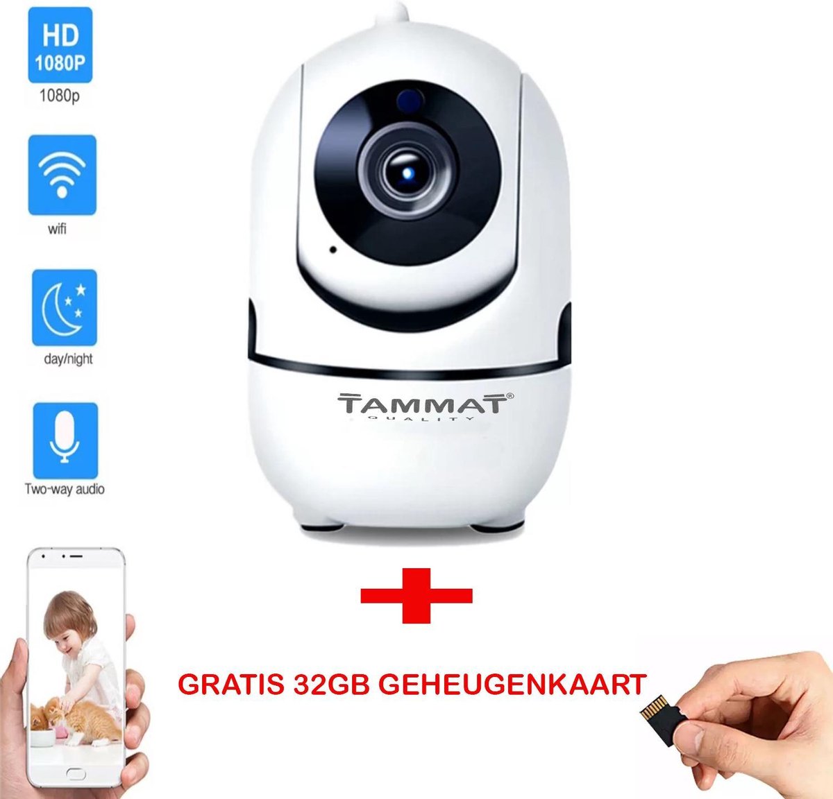 Indoor IP Camera Pro - Met GRATIS 32GB - NL Handleiding 1080P WIFI Smart  Camera -... | bol.com