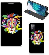 Book Case Geschikt voor Samsung Galaxy S20 FE Smart Cover Lion Color