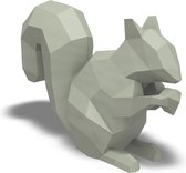 3D Papercraft-Kit Eekhoorn - Grijs | doe het zelf pakket