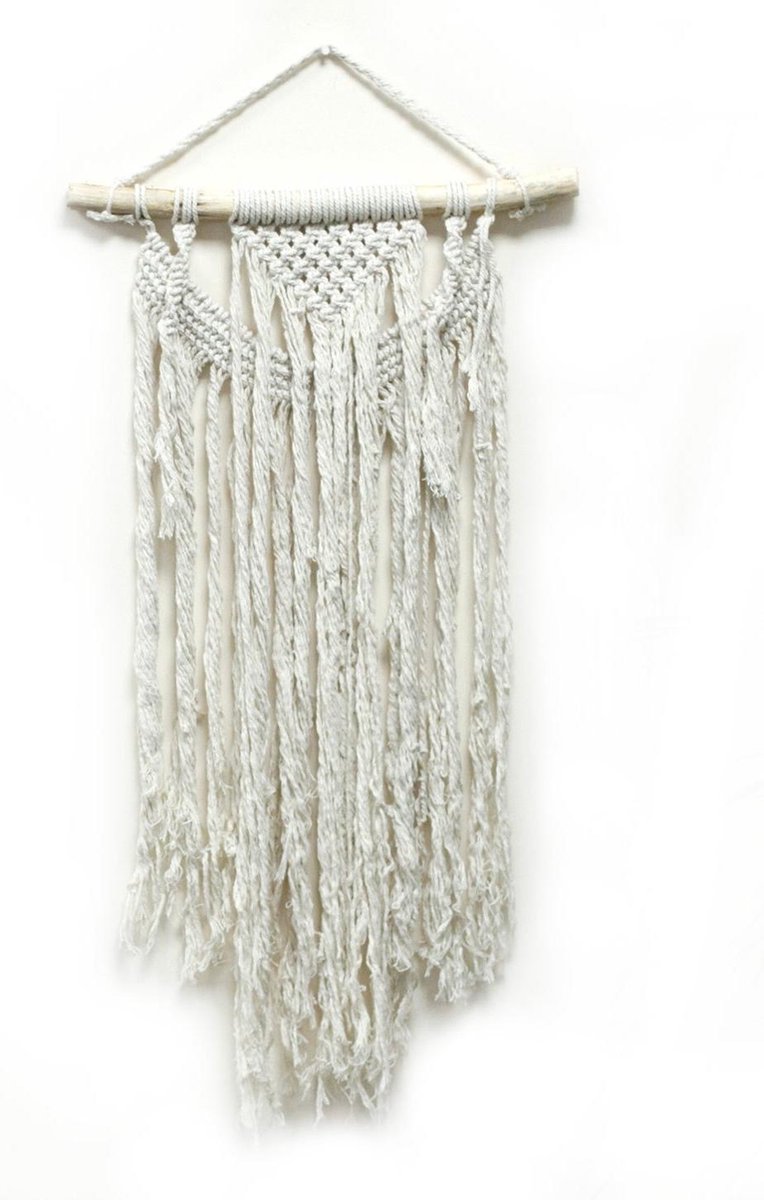 Macramé Wandkleed - Kracht van de natuur - Beige - 70x40cm