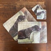 Alex Clark Onderzetters en Placemats ~ Medium Formaat Labrador Buddy