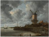 Poster – Oude Meesters - Molen, Wijk bij Duurstede, Jacob Isaacksz v Ruisdael - 40x30cm Foto op Posterpapier
