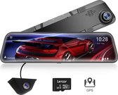 Spiegel Dashcam G840H -12" IPS Touchscreen  2.5K + Full HD  Duo camera  GPS tracker (Gratis 32 GB TF-kaart)