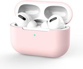 Airpods Pro Hoesje Siliconen Case - Licht Roze - Airpod hoesje geschikt voor Apple AirPods Pro