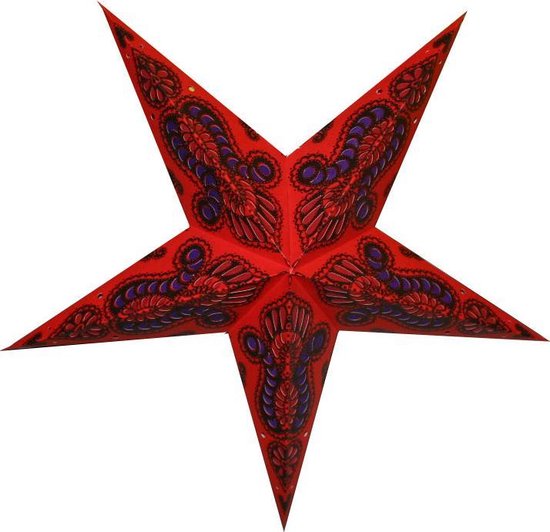 kerstster 9 punts 45 cm glossy red rood kerststerren kerst ster