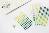 Stippen stickers | bullet journal & scrapbooking  | 6 pagina's - groen