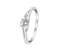 foto van Lucardi Dames Ring met zirkonia - Ring - Cadeau voor vrouwen - Echt Zilver - Zilverkleurig