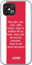iPhone 12 Pro Max Hoesje Transparant TPU Case - AFC Ajax Clublied #ffffff