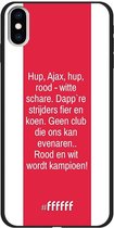 iPhone Xs Max Hoesje TPU Case - AFC Ajax Clublied #ffffff