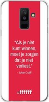 Samsung Galaxy A6 Plus (2018) Hoesje Transparant TPU Case - AFC Ajax Quote Johan Cruijff #ffffff