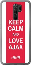 Xiaomi Redmi 9 Hoesje Transparant TPU Case - AFC Ajax Keep Calm #ffffff