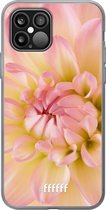 6F hoesje - geschikt voor iPhone 12 Pro - Transparant TPU Case - Pink Petals #ffffff