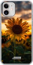 iPhone 12 Mini Hoesje Transparant TPU Case - Sunset Sunflower #ffffff