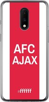 OnePlus 7 Hoesje Transparant TPU Case - AFC Ajax - met opdruk #ffffff