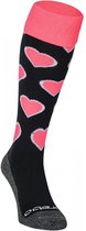Brabo - BC8320C Socks Hearts Black/Pink - Black/Pink - Vrouwen - Maat 31-35