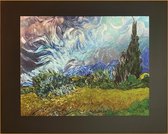 Wheat Field With Cypresses By Van Gogh Metallic Print Art | Gravure | 3D Light Effect