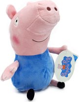 Peppa Pig - Peppa Big - Knuffel - Varken - George Pig - Blauw - 31 cm