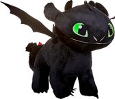 How to train your Dragon 3 / Hoe tem je een Draak 3 - Knuffel - Tandloos - Toothless - "Met echte Glow in the Dark" - 44 cm