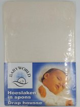 Babyworld hoeslaken badstof ecru 70x140cm