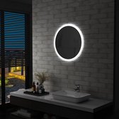 Badkamerspiegel met LED 60 cm (Incl LW 3d klok) - Badkamerspiegel met verlichting -
