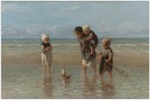 Poster – Oude Meesters - Kinderen der zee, Jozef Israëls, 1872 - 90x60cm Foto op Posterpapier
