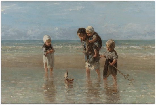 Poster - Oude Meesters - Kinderen der zee, Jozef Israëls, 1872 - Foto op Posterpapier