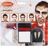 Schmink Halloween - vampier -schminkset - 5- delig - sponsje verf neptanden - haloween - carnaval - vampire - make-up