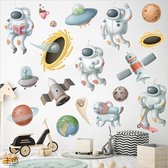 Muursticker Astronaut | Wanddecoratie | Muurdecoratie | Slaapkamer | Kinderkamer | Babykamer | Jongen | Meisje | Decoratie Sticker