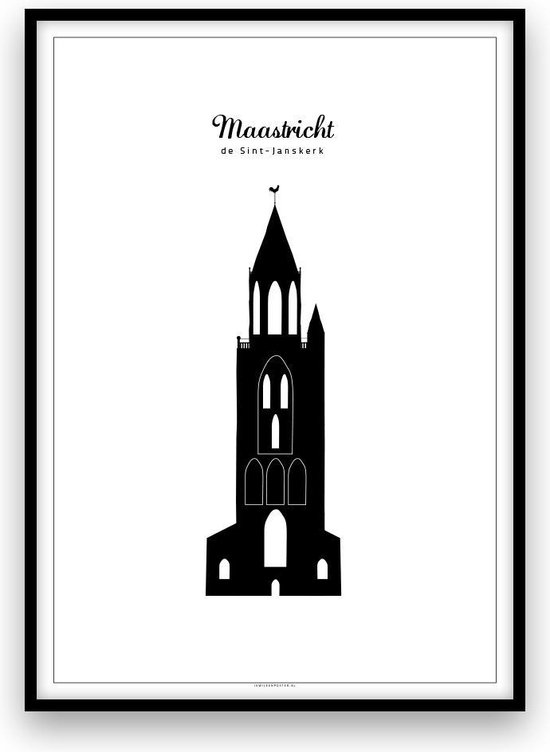Maastricht stadposter - Zwart-wit