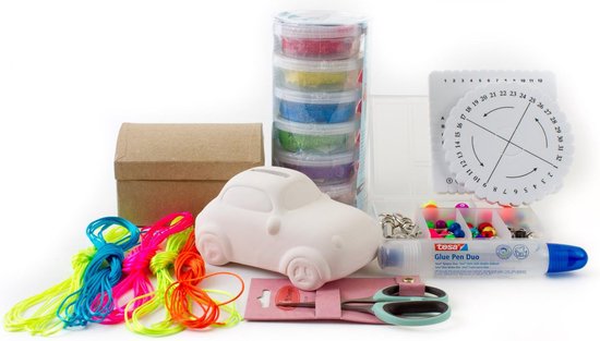 speciaal knutselpakket in opbergbox compleet creatief luxe voor kinderen metalic foam... bol.com
