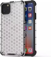 Casies Armor Case - Luxe Shockproof telefoon hoesje voor iPhone 12 / 12 Pro (6.1") - Wit / Transparant - Optimale bescherming tegen vallen en stoten