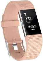 Fitbit Charge 2 siliconen bandje - roze - Maat S
