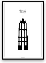 Utrecht stadposter - Zwart-wit