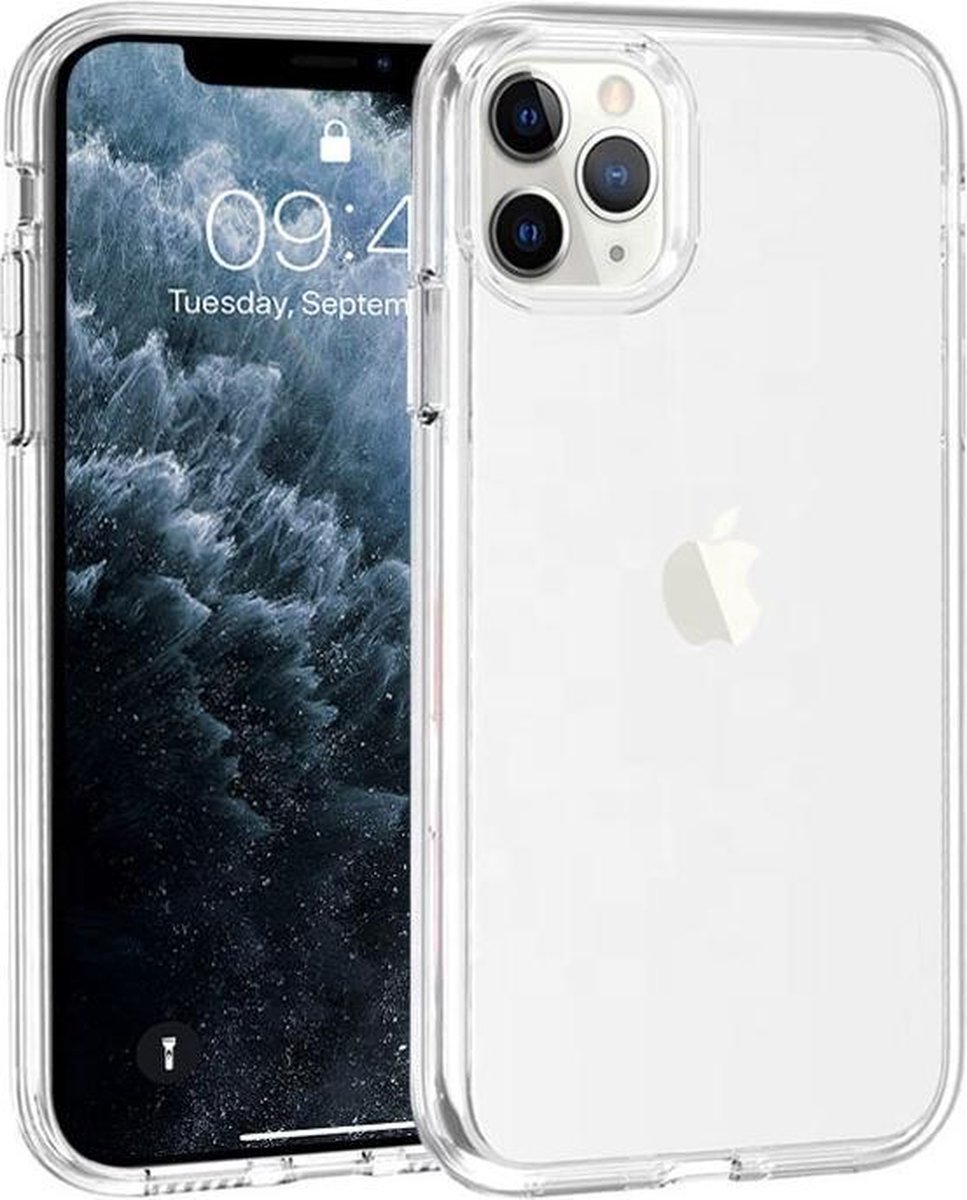 Geschikt voor iPhone 12 Pro Max Hoesje - Transparant Backcover Hard Case