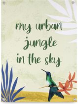 Art for the Home - Tuinposter - My urban jungle in the sky - 80x60 cm