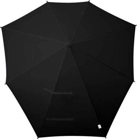 Mijlpaal tobben Straat Senz° Smart - Stormparaplu - Ø 88 cm - Black Out zwart - inclusief houder |  bol.com