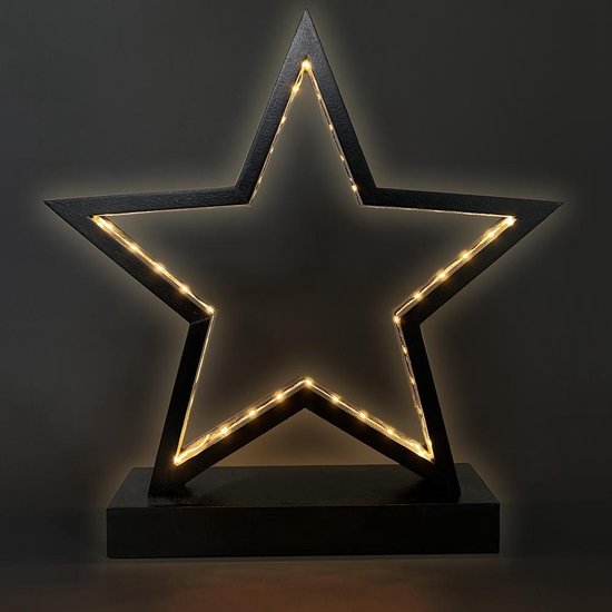 LED ster zwart hout | bol.com