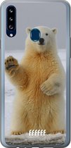 Samsung Galaxy A20s Hoesje Transparant TPU Case - Polar Bear #ffffff