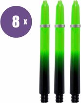 ABC Darts - Dart Shafts - Kunststof Black V Groen - Medium - 8 sets