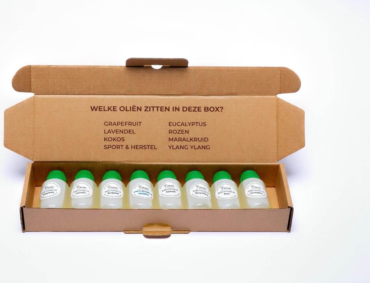 Goedkoopste Verana Geschenkset Proefpakket Massageolie 8x 20ml