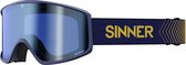 SINNER Sin Valley Skibril Unisex - Donkerblauw - Blauwe Spiegellens + Extra Roze Lens