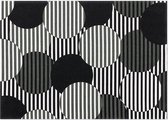 Day Drap - Placemats - Tafeldecoratie - Vuilafstotend - Grijs en zwart - 45x32cm - 12st