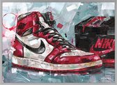 Poster - Air Jordan Chicago Shoebox Painting - 51 X 71 Cm - Multicolor