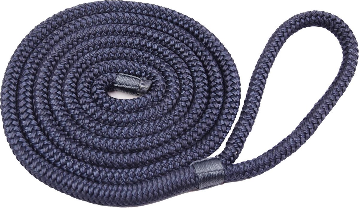 FES Fenderlijnen double braided donkerblauw 10mm x 2.4m