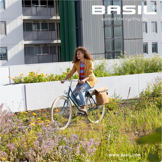 Basil City Fietsshopper - Enkele fietstas - Camel Bruin - 16 Liter - Basil