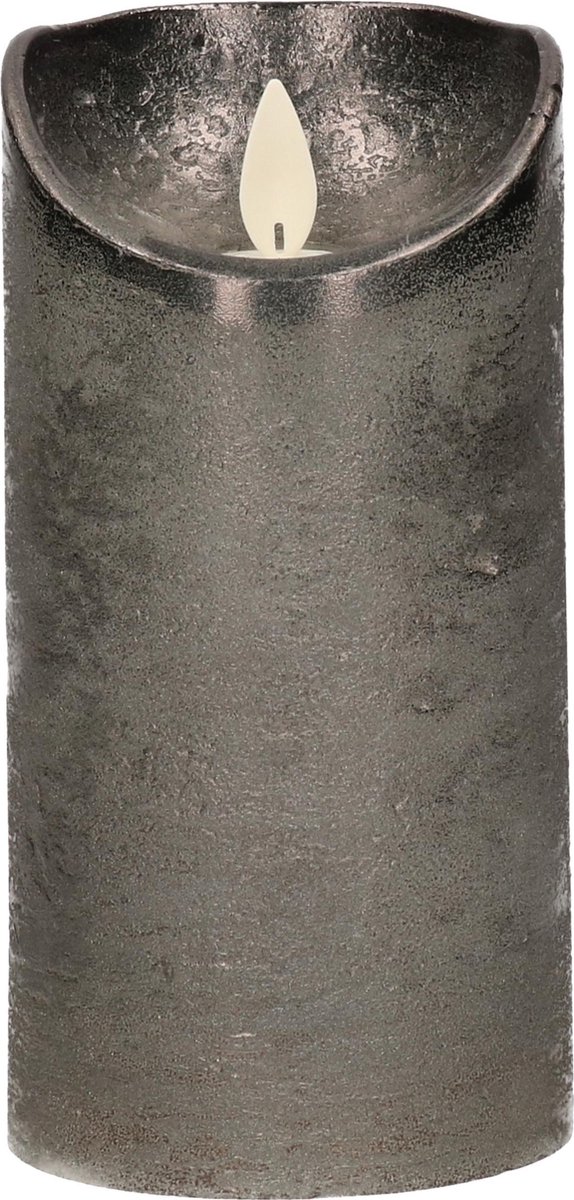 Bolsius Set van 4 stompkaarsen glad antraciet 20 x 6 cm decoratieve kaarsen voor huishouden brandlengte 75 uur geurvrij natuurlijke plantaardige was zonder palmolie