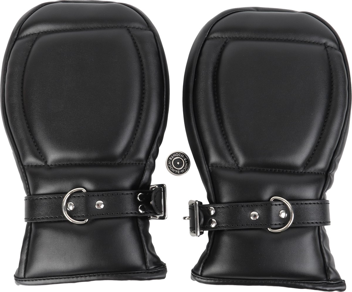 Goedkoopste Banoch - Bondage Mittens - PU Leer - Zwart