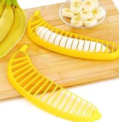 Bananen Snijder Geel - Keuken Gadget - Fruit Snijder - Accesoires - Bananensnijder - Fruitsalade - Stipco