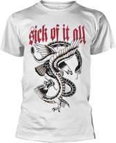 Sick Of It All Heren Tshirt -L- Eagle Wit