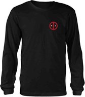 Marvel Deadpool Longsleeve shirt -XXL- Fade Out Logo Zwart